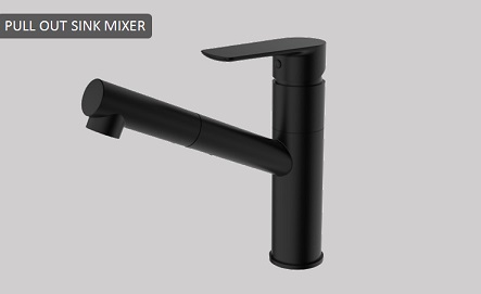Cobra Seine Pull Out Sink mixer Matt Black